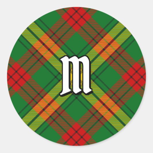 Clan MacMillan Tartan Runder Aufkleber (Vorderseite)