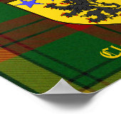 Clan MacMillan Tartan und Schild Poster (Ecke)