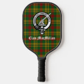 Clan MacMillan Wappen Abzeichen & Tartan Pickleball Schläger (Rückseite)