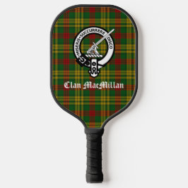 Clan MacMillan Wappen Abzeichen & Tartan Pickleball Schläger