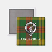 Clan MacMillan Wappen Abzeichen und Tartan Magnet (Vorderseite/Rückseite)