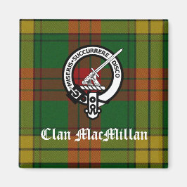Clan MacMillan Wappen Abzeichen und Tartan Magnet