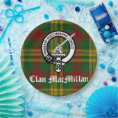 Clan MacMillan Wappen Abzeichen und Tartan Pappteller (Party)