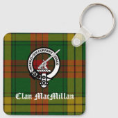 Clan MacMillan Wappen Abzeichen und Tartan Schlüsselanhänger (Rückseite)
