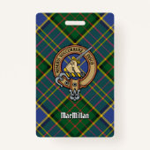 Clan MacMillan Wappen über die Jagd auf Tartan Ausweis (Vorderseite)