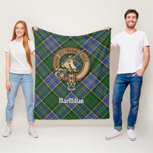 Clan MacMillan Wappen über die Jagd auf Tartan Fleecedecke