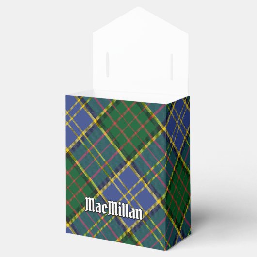 Clan MacMillan Wappen über die Jagd auf Tartan Geschenkschachtel (Geöffnet)