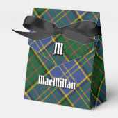 Clan MacMillan Wappen über die Jagd auf Tartan Geschenkschachtel (Vorderseite)