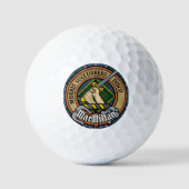Clan MacMillan Wappen über die Jagd auf Tartan Golfball (Vorderseite)