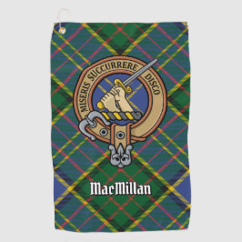 Clan MacMillan Wappen über die Jagd auf Tartan Golfhandtuch