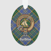 Clan MacMillan Wappen über die Jagd auf Tartan Ornament (Vorderseite)