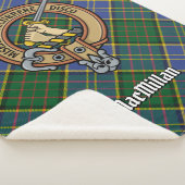 Clan MacMillan Wappen über die Jagd auf Tartan Sherpadecke (3/4)