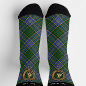 Clan MacMillan Wappen über die Jagd auf Tartan Socken (Oben)