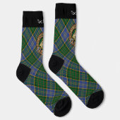 Clan MacMillan Wappen über die Jagd auf Tartan Socken (Rechts)