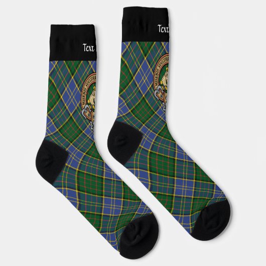 Clan MacMillan Wappen über die Jagd auf Tartan Socken (Rechts)
