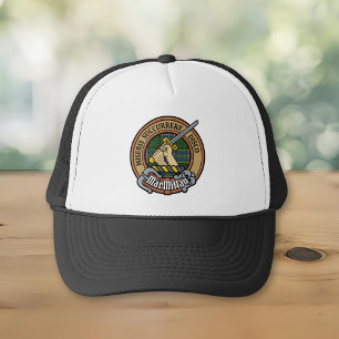 Clan MacMillan Wappen über die Jagd auf Tartan Truckerkappe