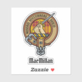 Clan MacMillan Wappen über Dress Tartan Aufkleber (Blatt)