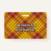 Clan MacMillan Wappen über Dress Tartan Ausweis (Rückseite)