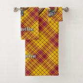 Clan MacMillan Wappen über Dress Tartan Badhandtuch Set (Insitu)