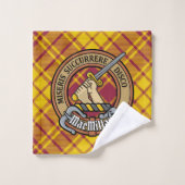 Clan MacMillan Wappen über Dress Tartan Badhandtuch Set (Waschlappen)