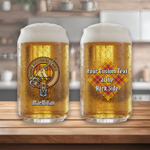 Clan MacMillan Wappen über Dress Tartan Dosenglas