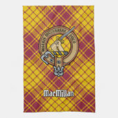 Clan MacMillan Wappen über Dress Tartan Geschirrtuch (Vertikal)