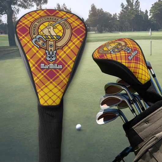 Clan MacMillan Wappen über Dress Tartan Golf Headcover
