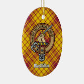 Clan MacMillan Wappen über Dress Tartan Keramik Ornament (Rechts)