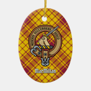 Clan MacMillan Wappen über Dress Tartan Keramik Ornament