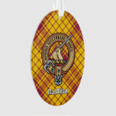 Clan MacMillan Wappen über Dress Tartan Ornament (Vorderseite)