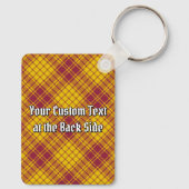 Clan MacMillan Wappen über Dress Tartan Schlüsselanhänger (Rückseite)