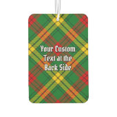 Clan MacMillan Wappen über Tartan Autolufterfrischer (Rückseite)