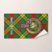 Clan MacMillan Wappen über Tartan Badhandtuch Set (Handtuch)