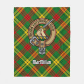 Clan MacMillan Wappen über Tartan Fleecedecke (Vorderseite)