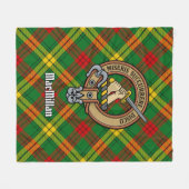 Clan MacMillan Wappen über Tartan Fleecedecke (Vorderseite (Horizontal))