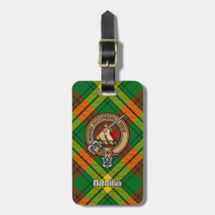Clan MacMillan Wappen über Tartan Gepäckanhänger