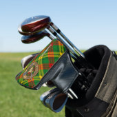 Clan MacMillan Wappen über Tartan Golf Headcover (In Situ)