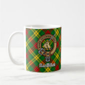 Clan MacMillan Wappen über Tartan Kaffeetasse (Links)