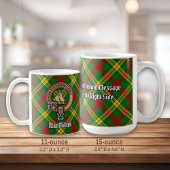 Clan MacMillan Wappen über Tartan Kaffeetasse