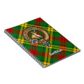 Clan MacMillan Wappen über Tartan Notizblock (Rechte Seite)