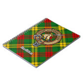 Clan MacMillan Wappen über Tartan Notizblock (Linke Seite)