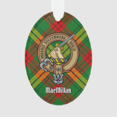 Clan MacMillan Wappen über Tartan Ornament (Vorderseite)