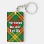 Clan MacMillan Wappen über Tartan Schlüsselanhänger (Rückseite)