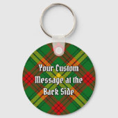 Clan MacMillan Wappen über Tartan Schlüsselanhänger (Rückseite)