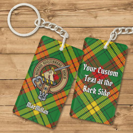 Clan MacMillan Wappen über Tartan Schlüsselanhänger