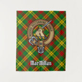 Clan MacMillan Wappen über Tartan Wandteppich (Vorderseite)