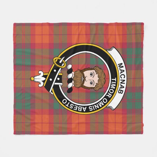 Clan MacNab Ancient Tartan Kariert Fleecedecke (Vorderseite (Horizontal))