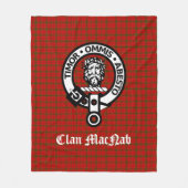 Clan MacNab Wappen Abzeichen und Tartan Fleecedecke (Vorderseite)