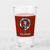 Clan MacNab Wappen Abzeichen und Tartan Glas (Vorderseite)