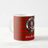 Clan MacNab Wappen Abzeichen und Tartan Kaffeetasse (Vorderseite Links)